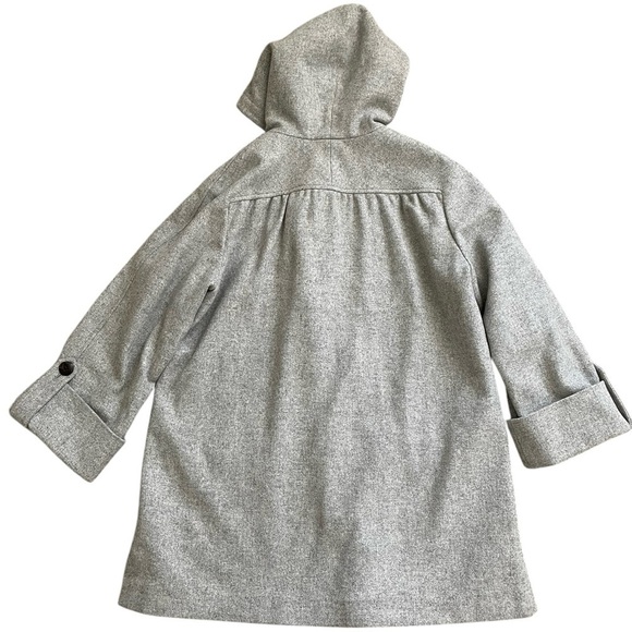 Vintage L.L Bean Button Down Long Gray Wool Jacket Size S - Picture 4 of 11